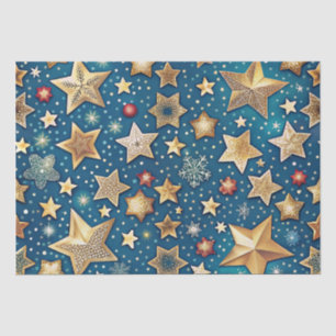 Sterrennacht Wrapping Paper Shimmering en feesteli Tissuepapier