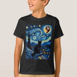 Sterrennacht Zwarte Kat Comma La Kamala Harris 1 T-shirt