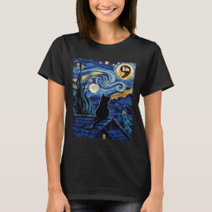 Sterrennacht Zwarte Kat Comma La Kamala Harris 2 T-shirt