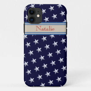 sterrenpatroon naam blauw iPhone 11 hoesje