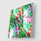 Sterrenschaduwen op glazen bloemige spots, roze to vierkante klok (Hoek)