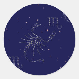 sterrenscorpio ronde sticker