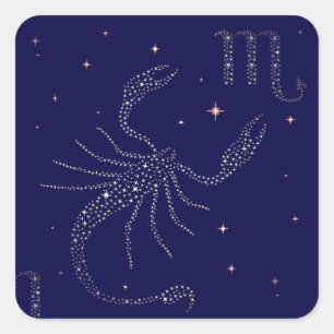 sterrenscorpio vierkante sticker