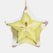 Sterrensornament met tafelzout keramisch ornament (Voorkant)