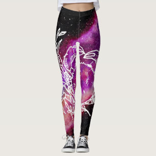 Sterrenstelsel Paarse Kanker Sterrenbeeld Dierenri Leggings