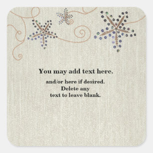 Sterrenvis Elegantie Strand Trouw Favor Sticker