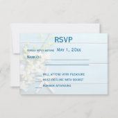 Sterrenvis strand huwelijks RSVP kaarten met orchi (Achterkant)