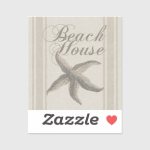 Sterrenvis Strandhuis Zeekust Kust Sticker
