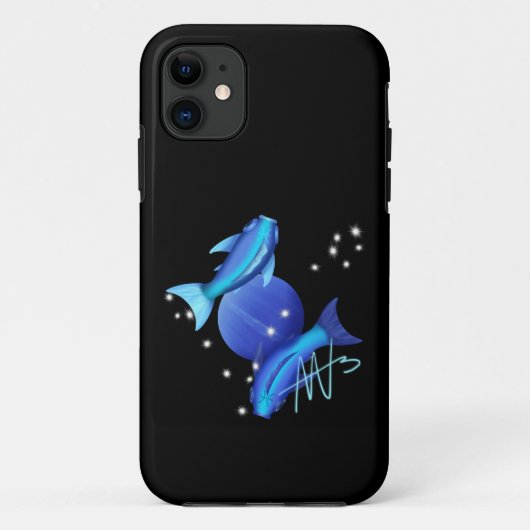 Sterrenvissen Neptunus Zodiac Case-Mate iPhone Case (Achterkant)