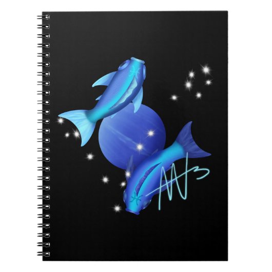 Sterrenvissen Neptunus Zodiac Notitieboek (Voorkant)