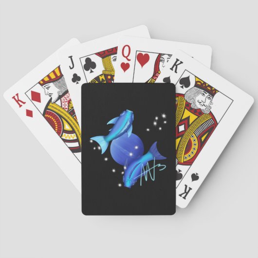 Sterrenvissen Neptunus Zodiac Pokerkaarten (Achterkant)