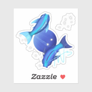 Sterrenvissen Neptunus Zodiac Sticker