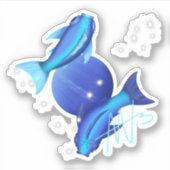 Sterrenvissen Neptunus Zodiac Sticker (Voorkant)