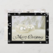 Sterrenwitte kerst feestdagenkaart (Voorkant / Achterkant)