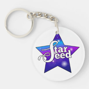 Sterrenzaad Sleutelhanger – Paarse Blue Star Desig