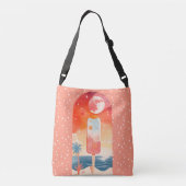 Sterrenzomer tropische nacht crossbody tas (Achterkant)