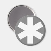 Sterretje — grijs magneet (Voorkant / Achterkant)