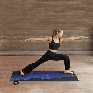 Sterrige Nacht Boom Goud Stier Sterrenbeeld Dieren Yogamat