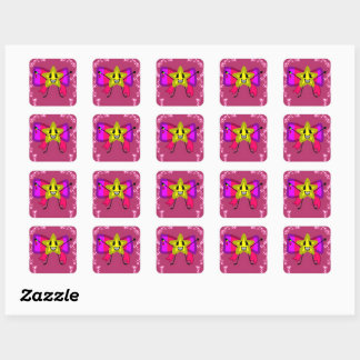sterrige sticker!!!!!!!!!!!! vierkante sticker