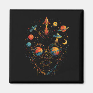 Sterrren in mijn ogen Psychodelische ruimte Sci-Fi Magneet