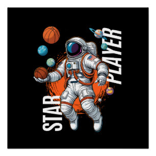 Sterspeler - Space Basketball Vibes Perfect Poster