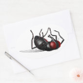 stervende vlieg ovale sticker (Envelop)