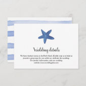 Stervis | Ocean bruiloft details Kaart (Voorkant / Achterkant)