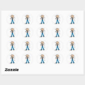 Sterzangeres op de microfoon Sticker (Vel)
