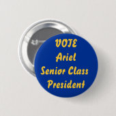 STETE ArielSenior Class President Ronde Button 5,7 Cm (Voorkant /achterkant)