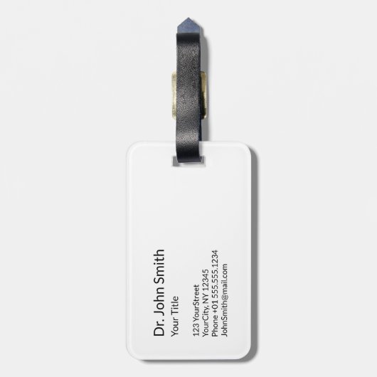 Stethoscoop ECG Wave EKG Hartslag Line Medisch Bagagelabel (Achterkant verticaal)