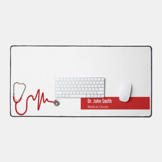 Stethoscoop ECG Wave EKG Hartslag Line Medisch Bureaumat (Keyboard & Muis)