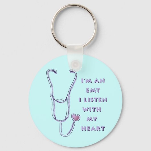 Stethoscoop Hart EMT Sleutelhanger (Voorkant)
