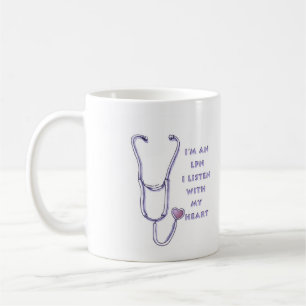 Stethoscoop hart LPN Verpleegster Koffiemok