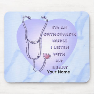 Stethoscoop hart Orthopedische verpleegster Muismat