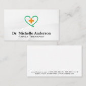 Stethoscoop hart Plus Logo Visitekaartje (Voorkant / Achterkant)