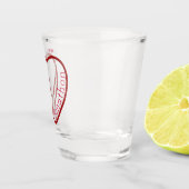 Stethoscoop Hart Rood Leuk Valentijn Shot Glas (Rechts)