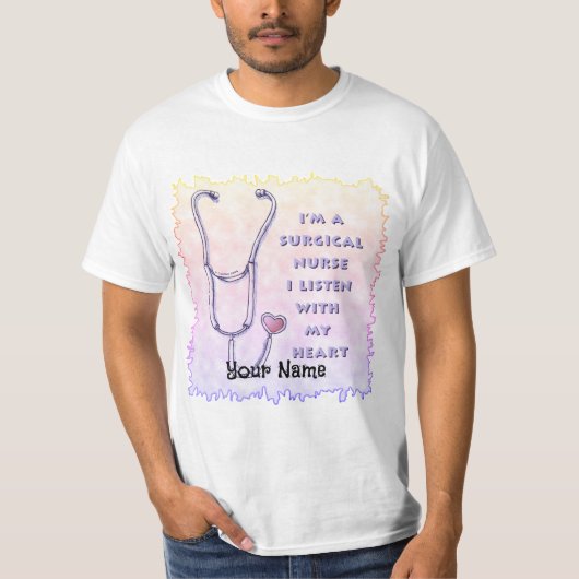 Stethoscoop Hartchirurgie T-shirt (Voorkant)