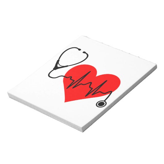 Stethoscoop hartslag Hartslag Notitieblok (Gedraaid)