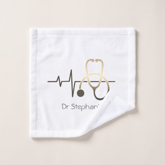 Stethoscoop hartslag Medisch Bad Handdoek (Wasdoekje)