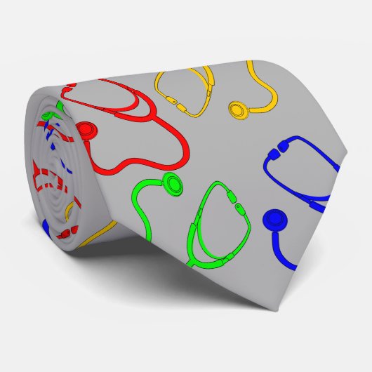 Stethoscoop in een stropdas (Opgerold)