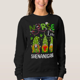 Stethoscoop Irish Gnomes Shenanigans Nurse St Patr Trui