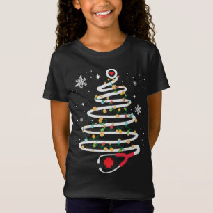 Stethoscoop Kerstboom Leuke gezondheidszorg RN Hol T-shirt