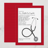 Stethoscoop met medisch Afstuderen voor de Rode Gr Kaart (Voorkant / Achterkant)