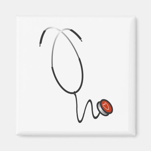 Stethoscoop T-shirts en cadeautjes Magneet (Voorkant)