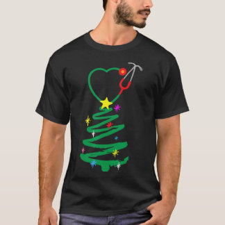 Stethoscoop ververnekt kerstwrak t-shirt