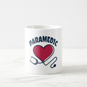 Stethoscoop voor ambulancemedewerkers met hart koffiemok
