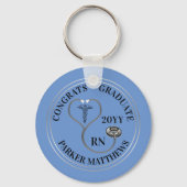 Stethoscope Caduceus RN Congrats Afstuderen - Lt B Sleutelhanger (Voorkant)