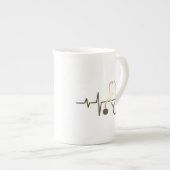 Stéthoscope Coeur pulsé Mug Médicale (Devant droit)