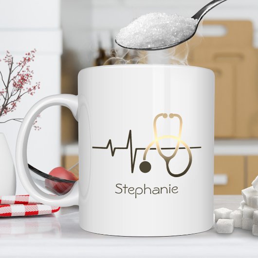 Stéthoscope Coeur pulsé Mug Médicale