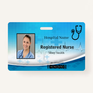 Stethoscope Cross Medical Photo ID Badge